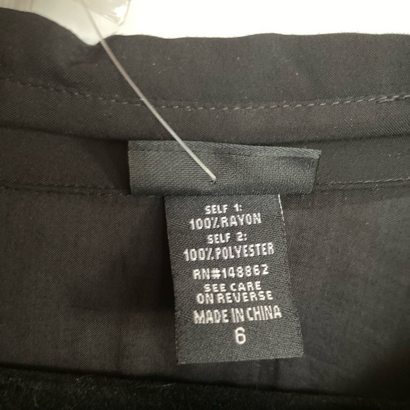 Torrid "Never Regret" Long Sleeve Black Button Down Tunic Dress Shirt Size 6 - Picture 3 of 9